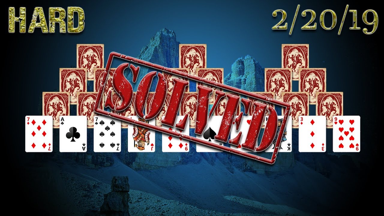 Microsoft Solitaire Collection:  TriPeaks - Hard - 2/20/19