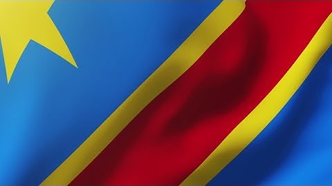 Democratic Republic Of The Congo Flag Waving In The Wind. Looping Sun Rises Styl Stock Animation