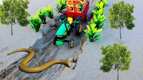 Diy Tractor Stuck In Mud With Parle G snake attake Mini Science project Part 14 || @Top mini loading