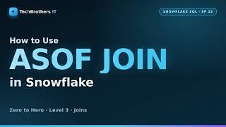 ASOF JOIN in Snowflake | MATCH_CONDITION for Point in Time Lookups | Snowflake SQL #32