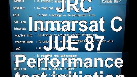 How to do Inmarsat C JRC performance test? | KARINA RYADOVICH 👫