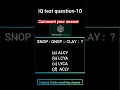 SSC ll reasoning ll exam ll IQ test ll #sscgdtest #toppersgrade