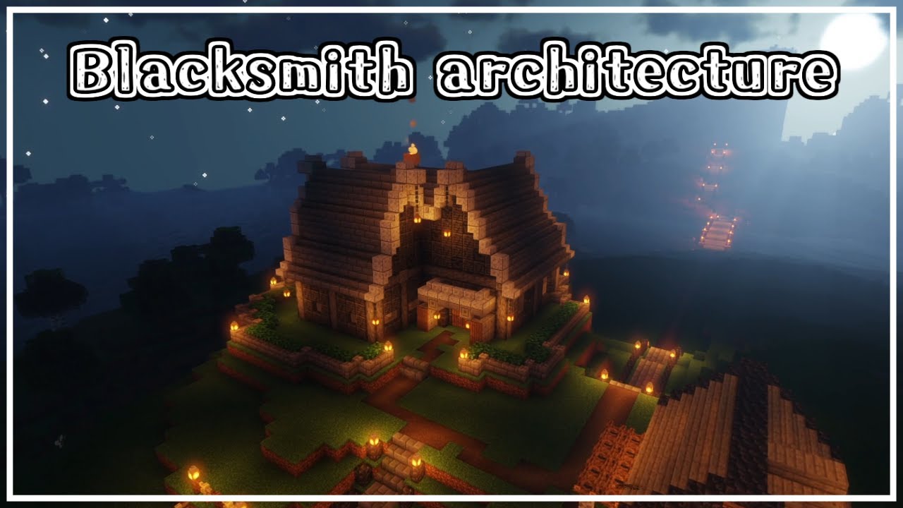 【マイクラ/Minecraft】簡単建築！おしゃれな鍛冶屋の作り方！ - YouTube