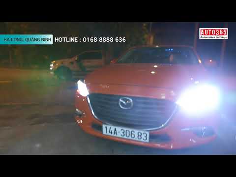 Độ đèn bi xenon GTR tăng sáng cho ô tô Mazda 3 tại Auto365 Hạ Long, Quảng Ninh