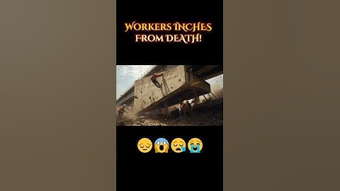 VIRAL: Workers INCHES From DEATH (6)! Giant Bridge Chunk Falls! MUST WATCH! 😱 😲 #fail #construction