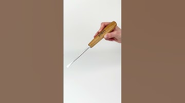 STRYI 10mm Flat Chisel ✨ Perfect Fish Tail Cuts for Sharp Woodcarving! #woodcarving #asmr