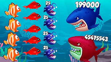 Fish Royale - Hungry Sharks-  All Levels Save The Fish Video Gameplay Mobile  (Part 1)