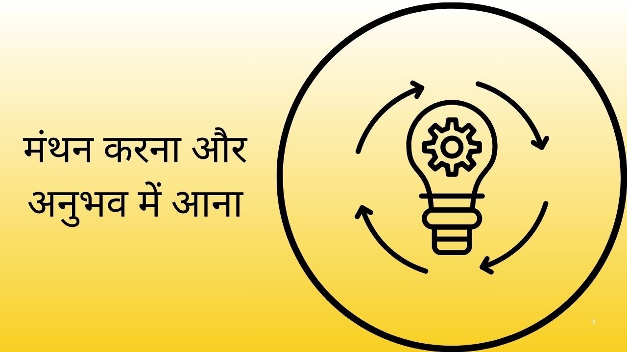 मंथन करना और अनुभव में आना
