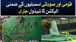 The schedule for the by-elections of the National and Provincial Assemblies continues - Aaj News