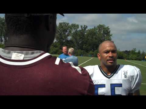 Visit bigdayprepshowdown.com for more information about Chelsea vs Ann Arbor Huron, Saturday, August 29th, at 5 PM, on the campus of Eastern Michigan University. Detroit Lion Larry Foote stops by after practice to chat with former coach Greg Carter, now of Inkster, and his star QB Devin Gardner