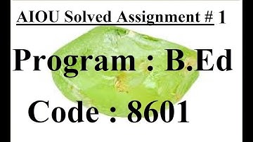 AIOU Code 8601 Solved Assignment No 1 Spring 2024 | Baloch Academy