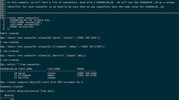 Using a Sequence to Generate Values for Primary Keys