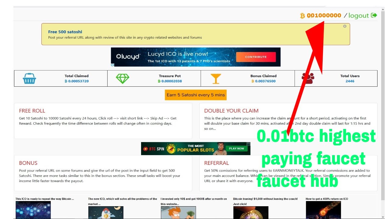 Earn Bitcoin 10000 Satoshi Daily February 2018 Faucet Hub - 