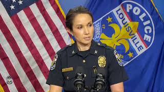 04/03/2026 LMPD news conference on the OIS 9800 block of Vieux Carre Drive on 03/27/26.