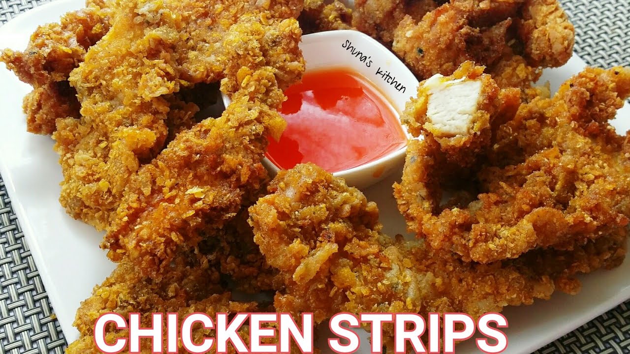 Crunchy chicken strips Chicken fingers YouTube