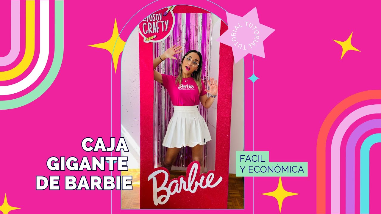 Como hacer una caja de barbie en tamaño real con cajas de cartón para fotos  👸 