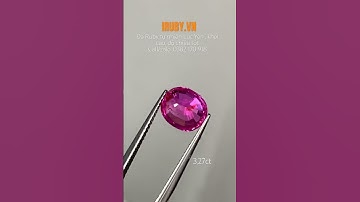 Đá Ruby oval- facet hàng Lục Yên tự nhiên thiên nhiên 100% 3,27ct #iruby #diamond #daquy #gemstone