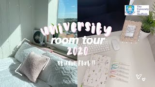 first year university room tour/studio flat (freshers 2020, uni of Sheffield)