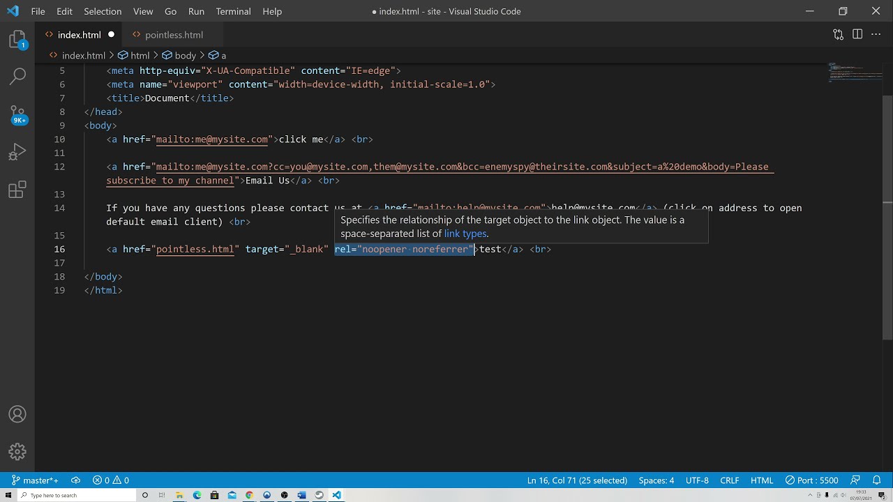 The Death of the anchor href mailto and the target attribute Nav2
