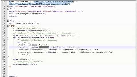 32  Transférer un fichier du serveur vers le client php et MySQL Tutorial débutant avi avi