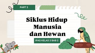 IPAS KELAS 3 BAB 2 Siklus Hidup Manusia dan Hewan Part 2
