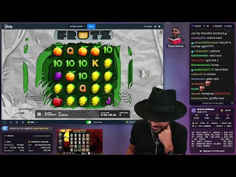 Huge Fruitz bonus hit on Roshtein's stream (1100X - 1 MILLION $ WIN)