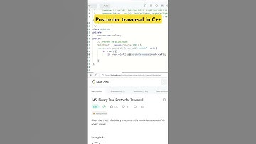 Binary tree postorder traversal code in C++