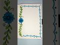 beautiful border design for project work #shortvideo #drawing