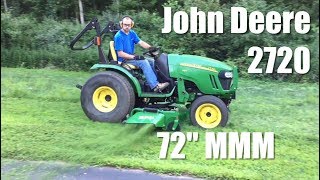 John Deere 2720 Tractor Mowing with a 72' MMM