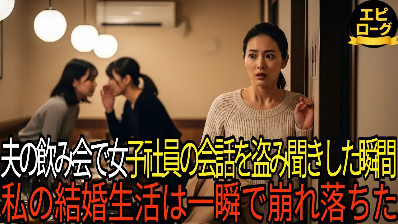 夫の飲み会で女子社員の会話を盗み聞きした瞬間、私の結婚生活は一瞬で崩れ落ちた。
