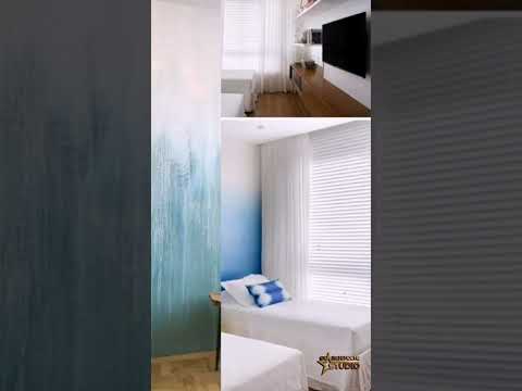 أفكار غير تقليدية لدهانات الحوائط عن طريق تدرج الالوان تصميم تصميم داخلي دهان دهانات جدران