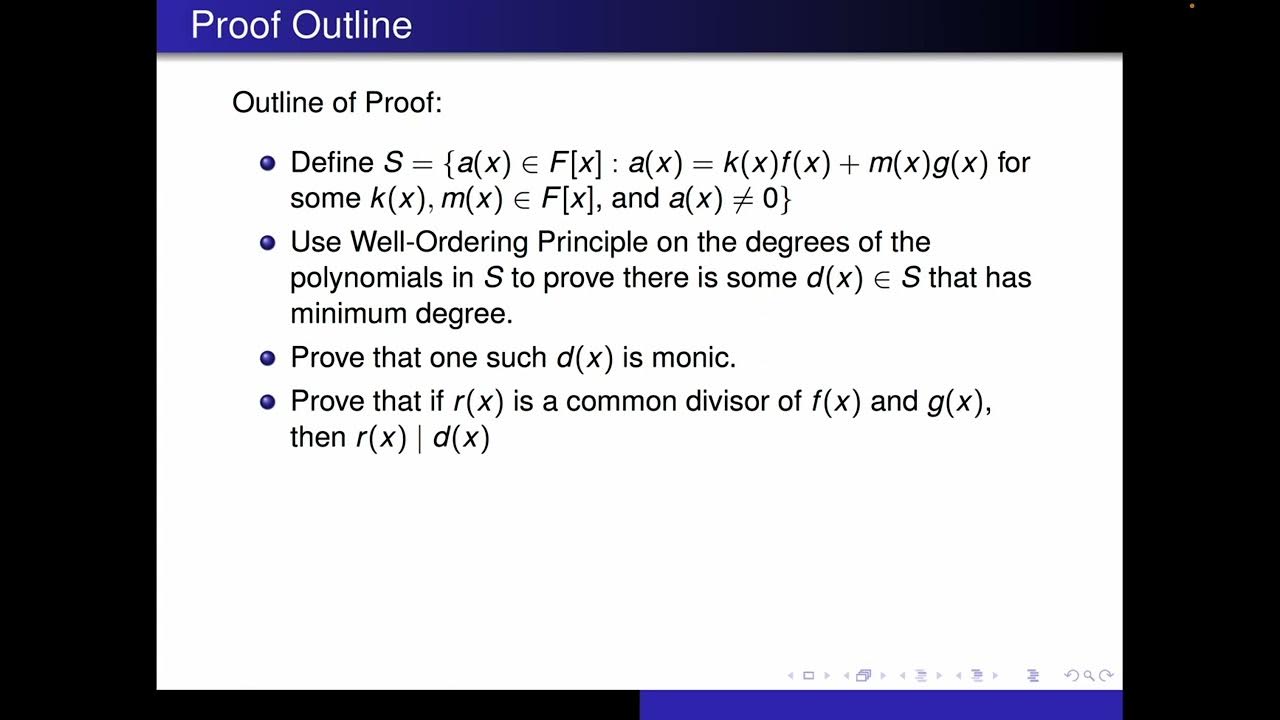 Polynomial GCD and Linear Combinations YouTube