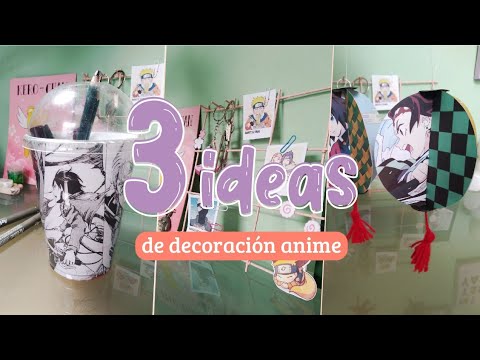 3 ideas para decorar tu habitación 02  Manualidades Anime - Mrsaki Vlog 