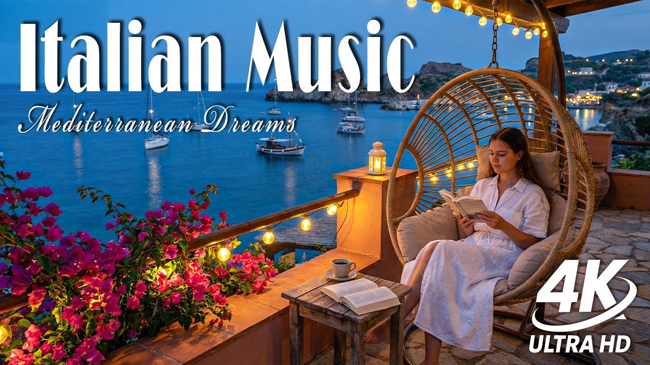 🏖️ Italian Vibes & Mediterranean Music 🎶 2+ Hours Scenic Amalfi Coast & Lake Como 4K Relaxation