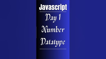 number datatype in javascript #number #datatypes #js #codinglevelup