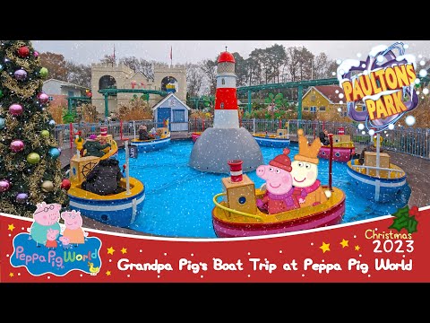 Grandpa Pigs Boat Trip Christmas Ride at Peppa Pig World (Dec 2023) [4K]