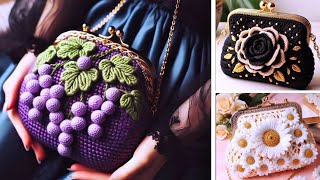 🥰 Uau! Crochet bags with roses and fruits (inspirations) 05 #knit #crochet #fruit #bag #design