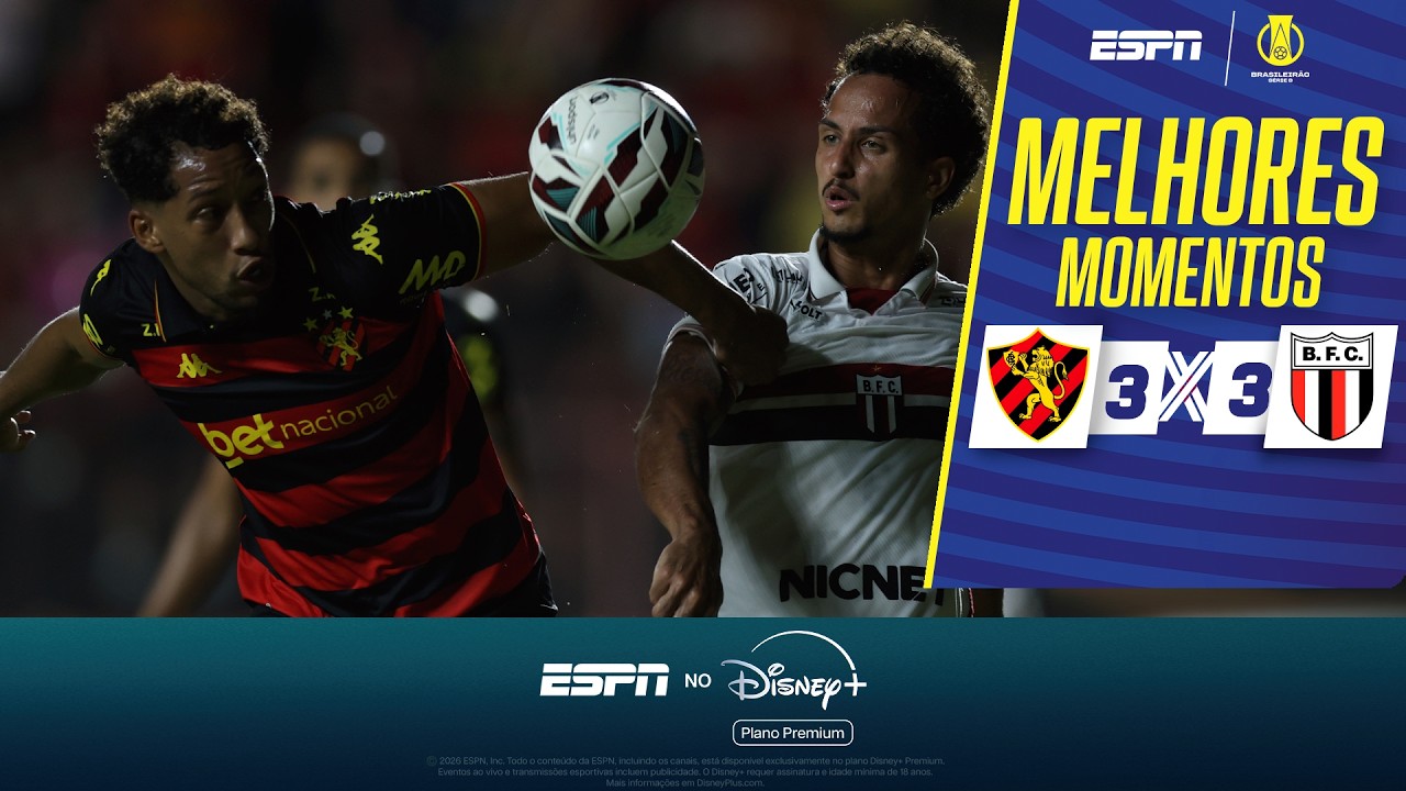 SEIS GOLS, EXPULSÃO, PÊNALTI E EMPATE NO ÚLTIMO LANCE MARCAM SPORT X BOTAFOGO | MELHORES MOMENTOS