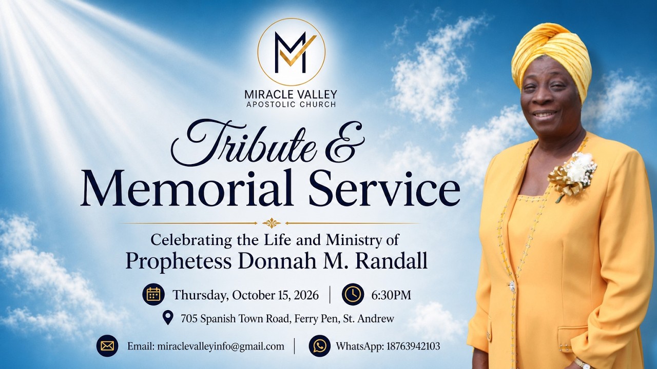 Tribute & Memorial Service for our beloved Chief Apostle & Prophetess, Donnah M. Randall