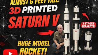 Huge model rocket!!!  3D printed Saturn V 