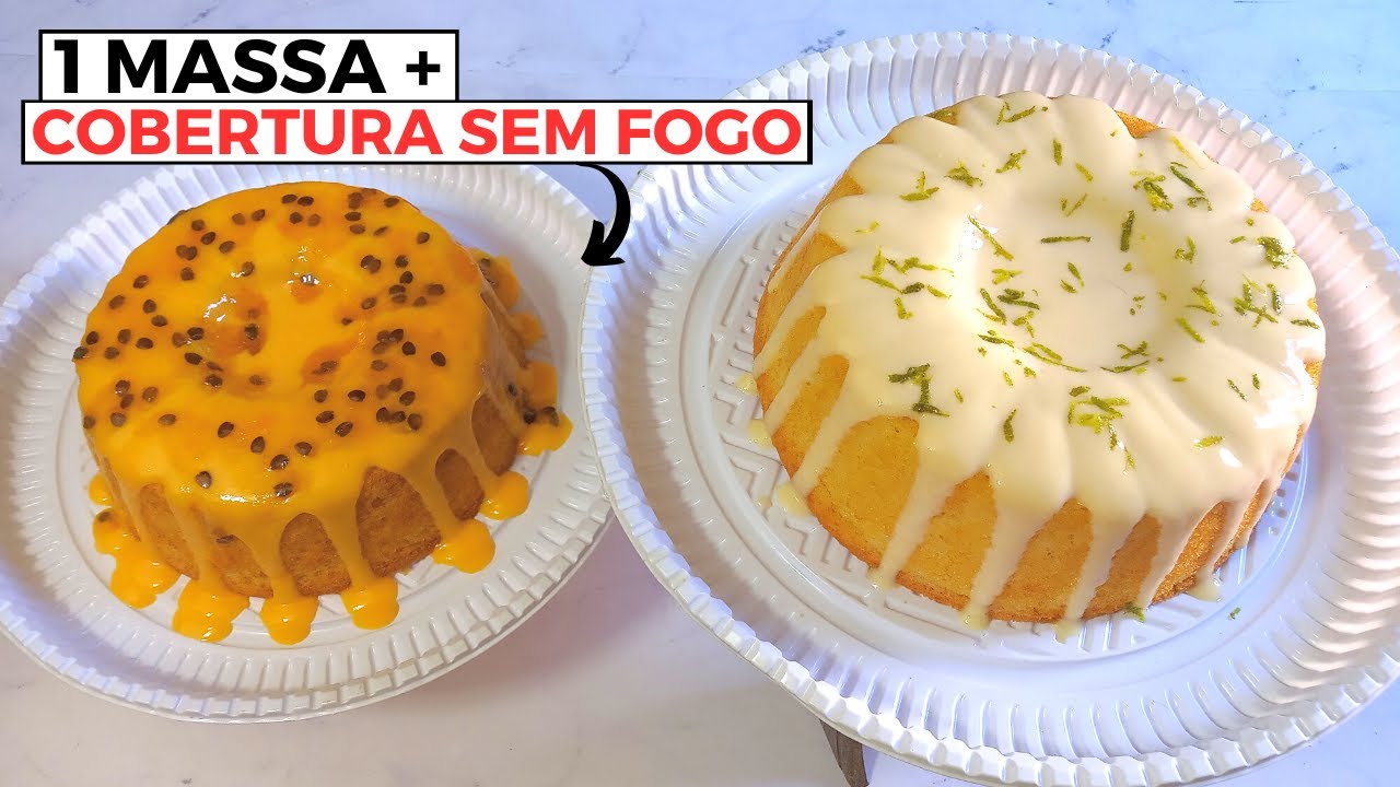 Bolo VULCÃO Mousse de Maracujá e Limão - Cobertura sem fogo...