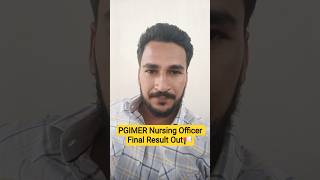 PGIMER Nursing Officer 2026 Result Out#pgimer #nursing #nursingofficer #vikassir #nursingupdates