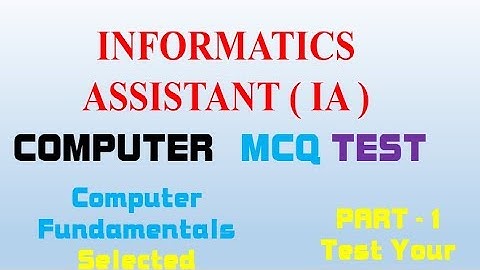 Computer Fundamentals MCQs   PART - 1