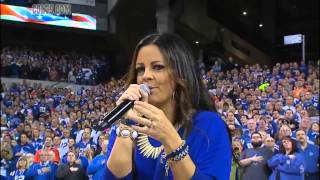 Sara Evans sings the National Anthem on SNF Colts game 10/20/13