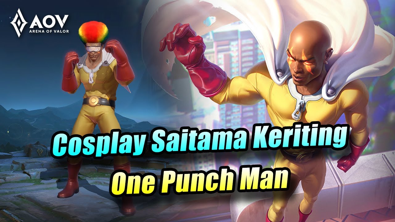 Cosplay Saitama Keriting | Arena of Valor x One Punch Man | Gameplay ...