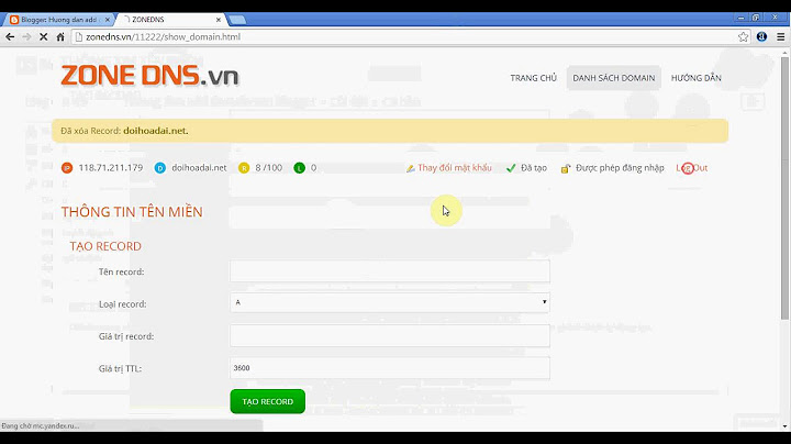 Hướng dẫn add tên miền vào blogger zonedns