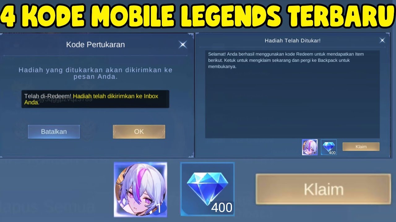 CEPAT KLAIM! 4 KODE REDEEM MOBILE LEGENDS TERBARU HARI INI OKTOBER 2025 ...