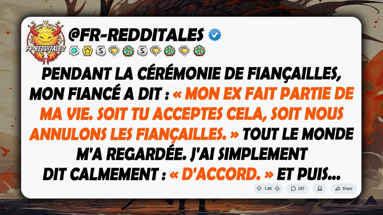Mon fiancé a exigé: «Accepte mon ex, ou le mariage est annulé.» J'ai répondu: «D'accord.» Et puis...
