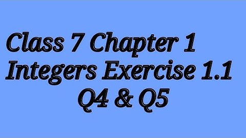Manipur Board Class 7 Chapter 1 Integers Exercise 1.1 Q4 & Q5 Solutions Explained in Manipuri