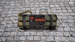 1 Hour Timer Bomb  with Loud Giant Bomb Explosion  | YT Timer ✅